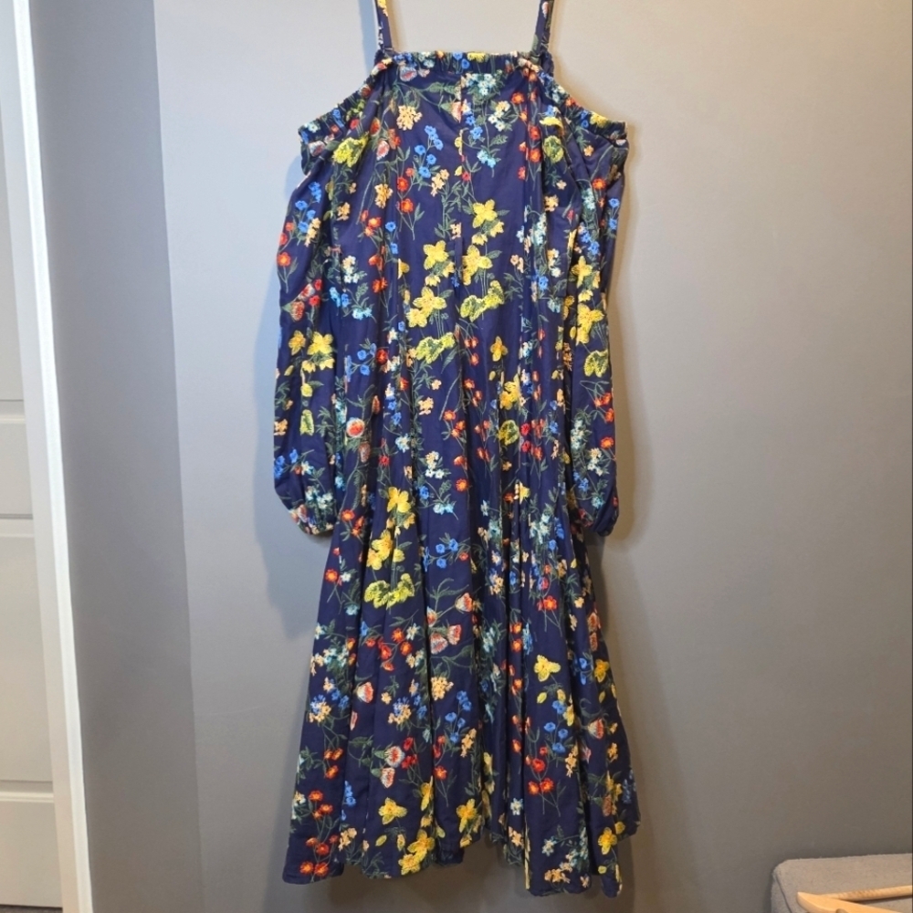 Dress the Population Dream Floral Embroidered Cotton Sundress Sz XS